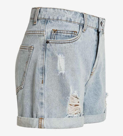 Product image for 'Women's Mom-Fit Jeans Shorts Destroyed Look'