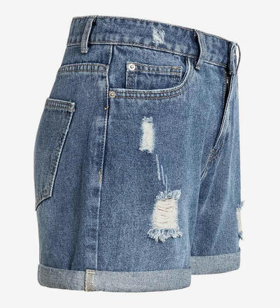 Product image for 'Women's Mom-Fit Jeans Shorts Destroyed Look'