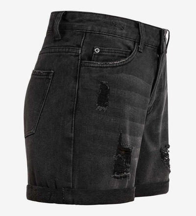 Product image for 'Women's Mom-Fit Jeans Shorts Destroyed Look'