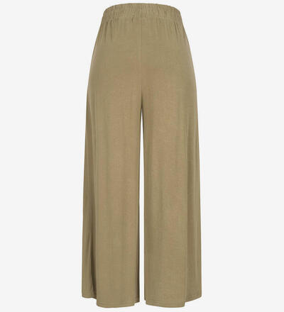 Product image for 'Women's 3/4 Modal Culottes Fabric Pants Elastic Waistband'