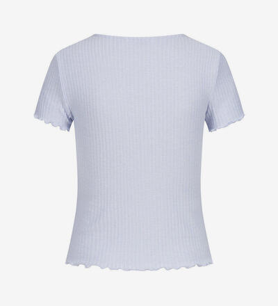 Product image for 'Women's NOOS Ribbed T-Shirt with Frill Detailing'