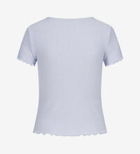 Product image for 'Women's NOOS Ribbed T-Shirt with Frill Detailing'