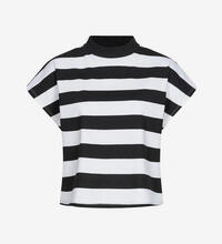 Product image for 'Women's 2-Pack Cropped T-Shirt Striped Pattern black & white / black'